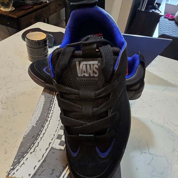 Vans Men's Skate Mixxa Suede Leather Shoes Black Grey size 10 NEW VN000CUYN42 - Picture 2 of 13